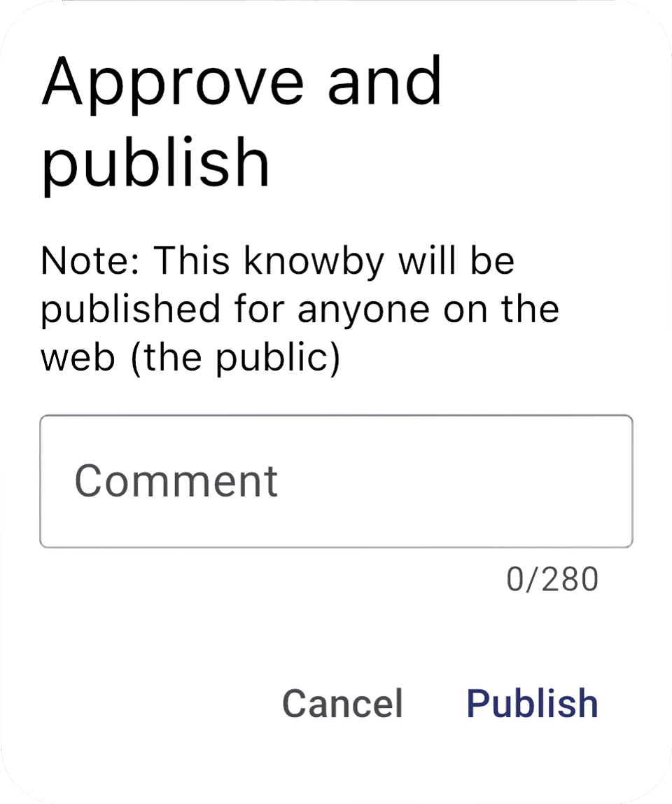 Approve and publish